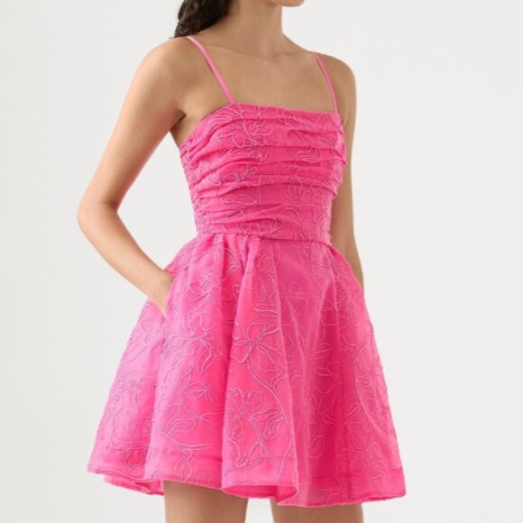 Aje Evangeline Cornelli Lace Mini Dress in Protea Pink NWT - Picture 2 of 9